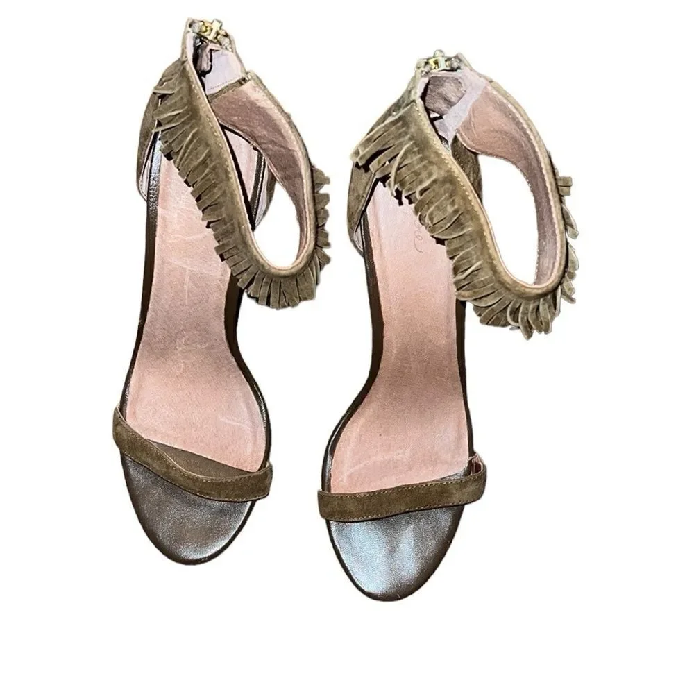 Joie Brown Suede Heel Sandals Size 8.5